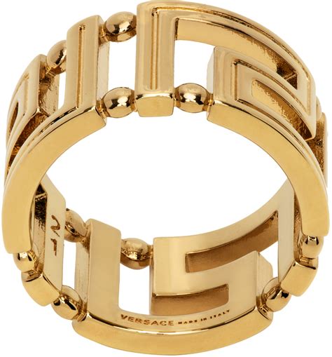 versace ring grüner kranz gold|versace gold ring.